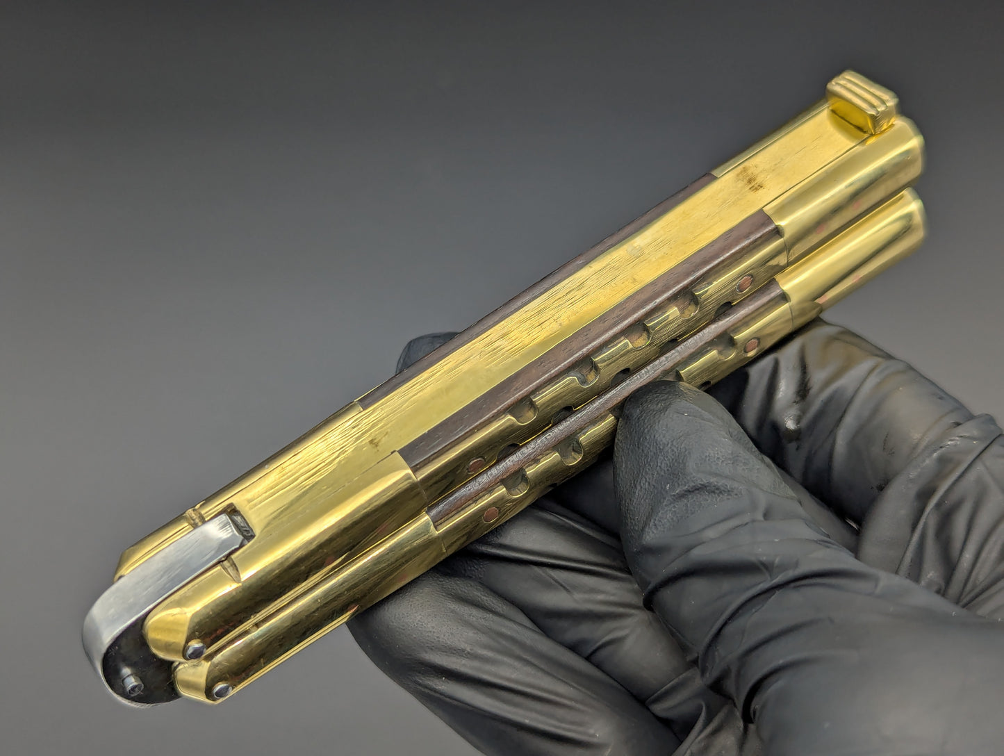 9" HEAVYWEIGHT BRASS FHM KALAPKUP BALISONG DROP