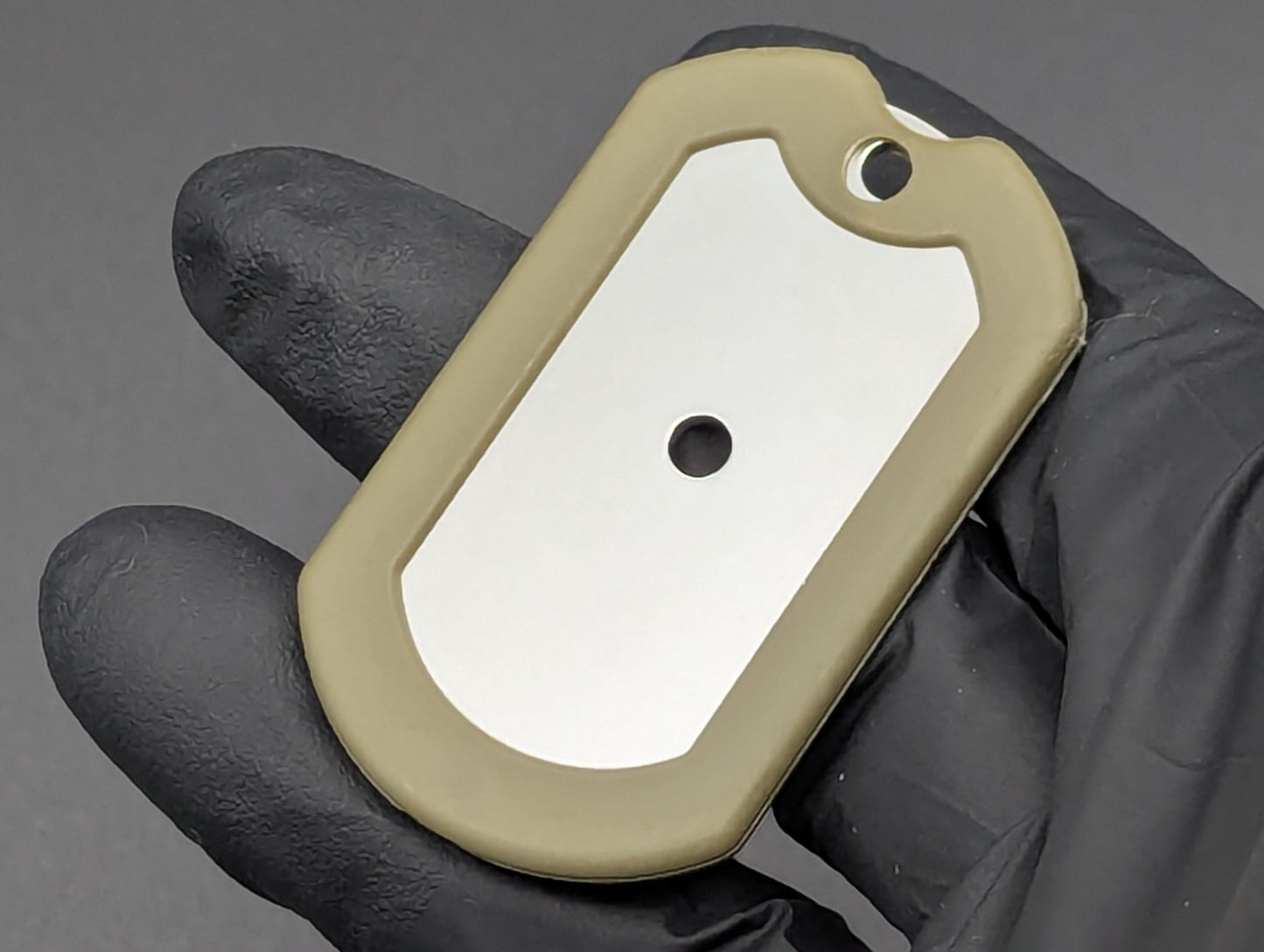 GREEN A.R.S. KNIVES 440c RAZORS EDGE DOG TAG