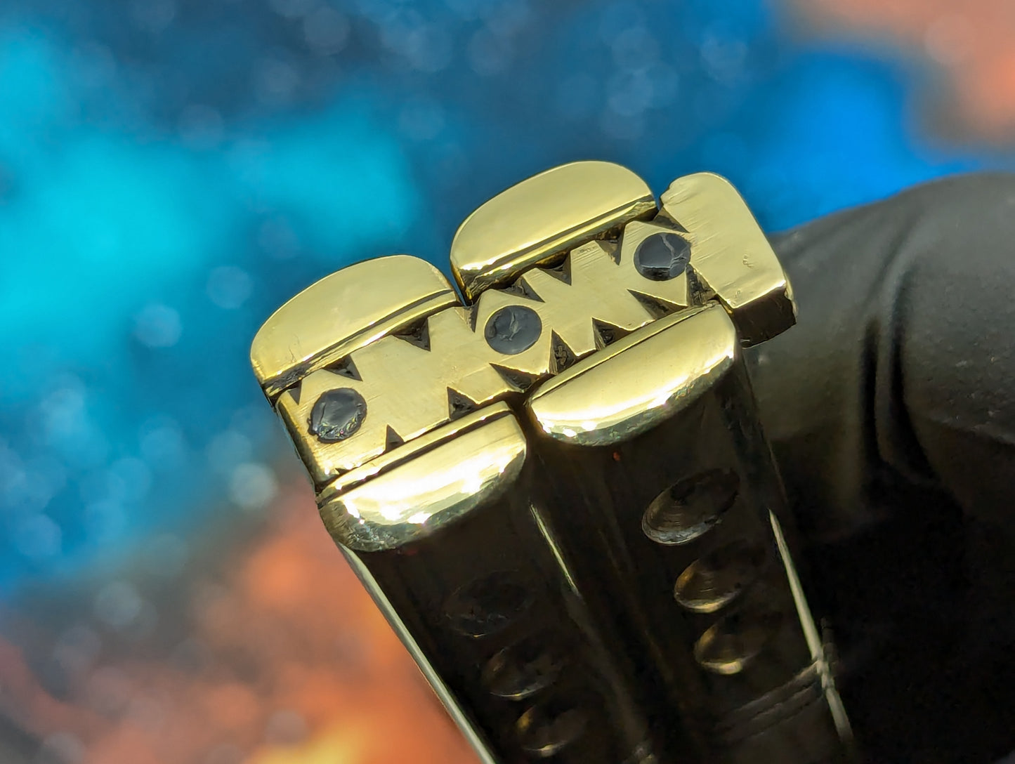 11" Classic Clip Point Blade Ultra Heavy Brass FHM Balisong