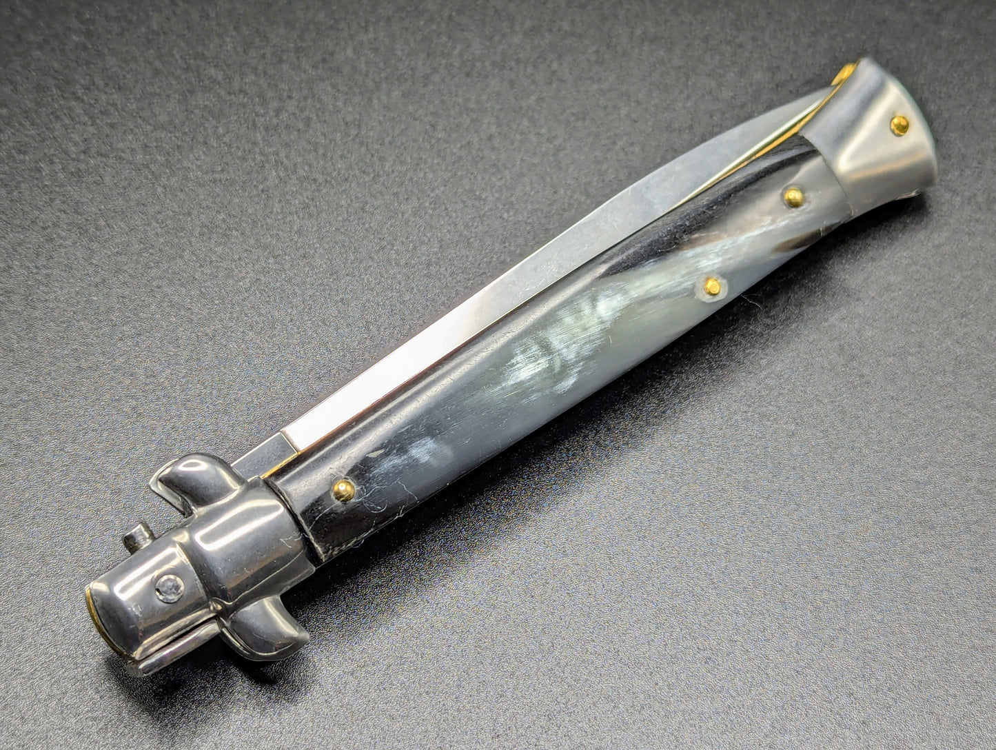 11" FRANK BELTRAME BRAZILIAN HORN ITALIAN STILETTO DAGG #1