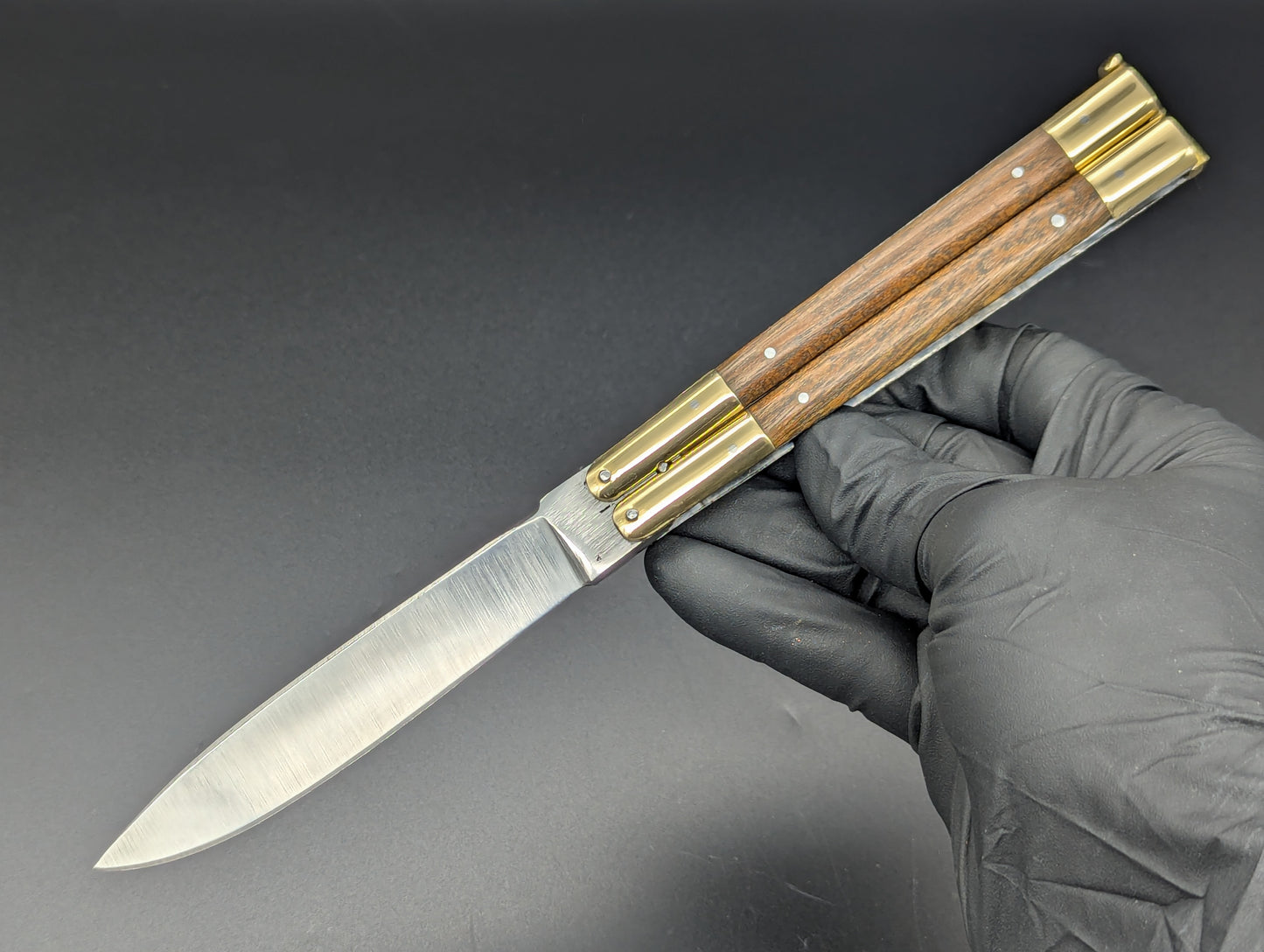 9" FHM Slim Narrawood Balisong Drop Point