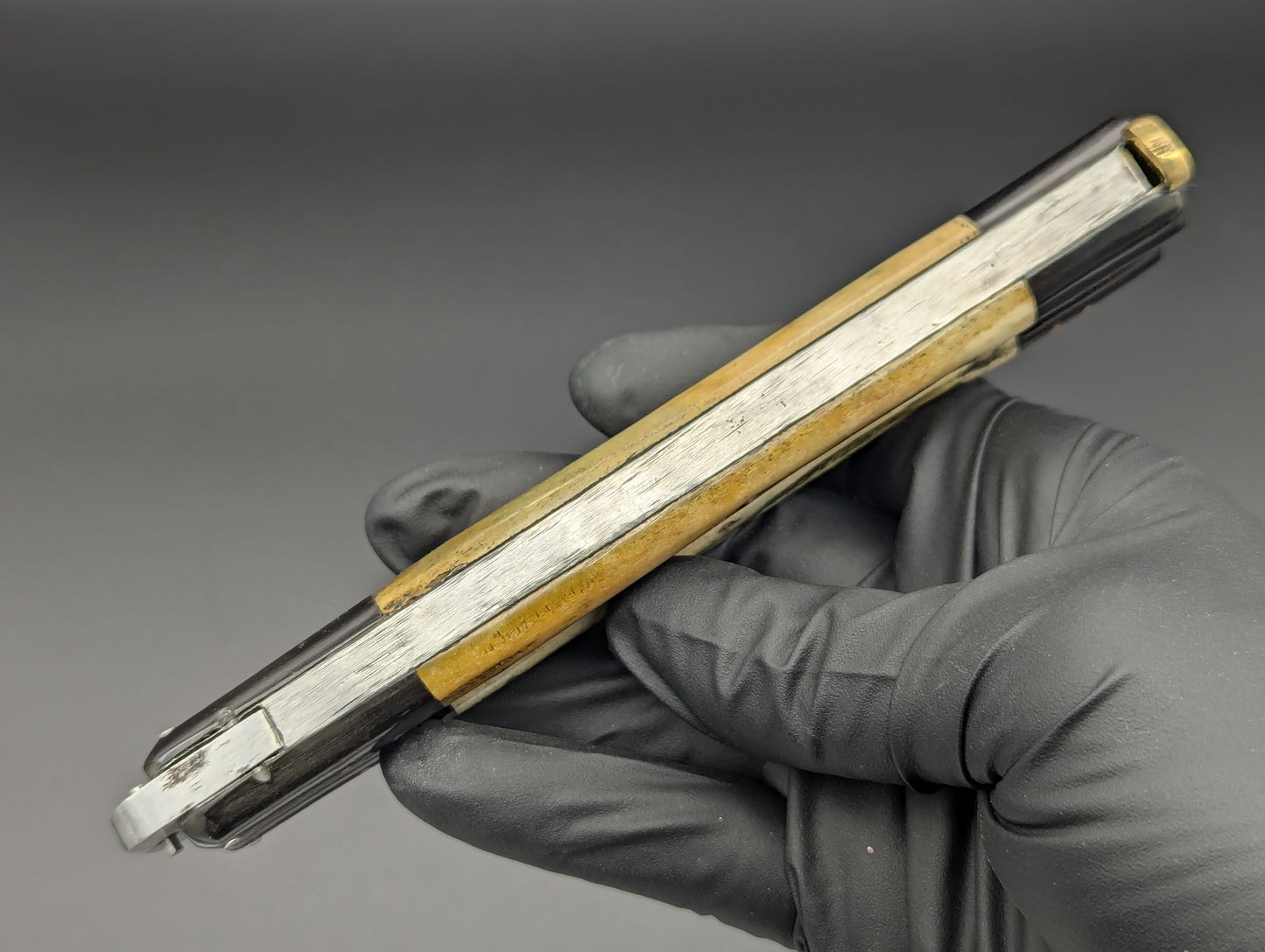 11" AGED BONE CARABOA HORN CLIP POINT BLADE TAAL BATANGAS PHILIPPINES