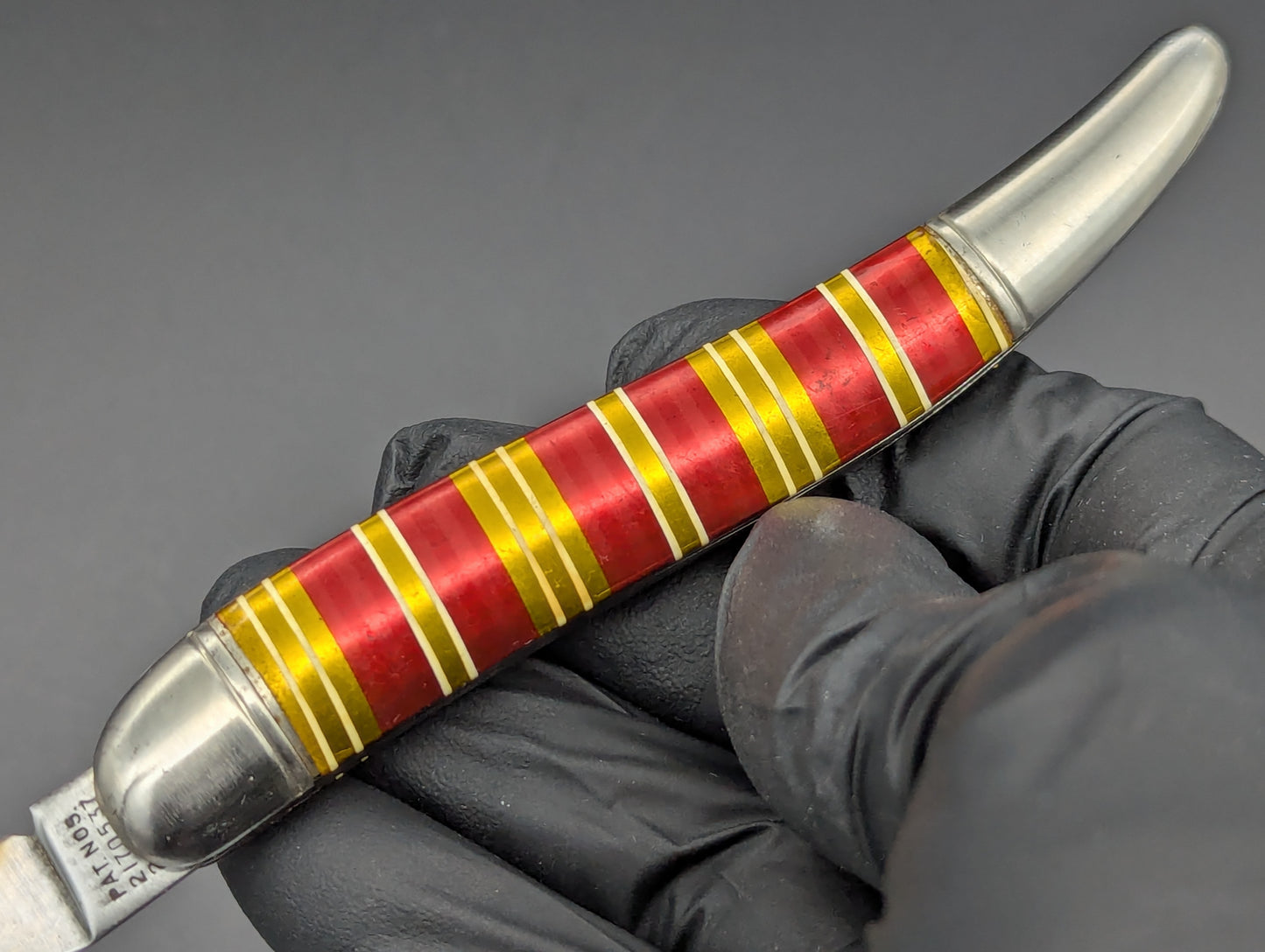 Imperial USA Shur-Snap Candy Stripe Toothpick Automatic Knife #1