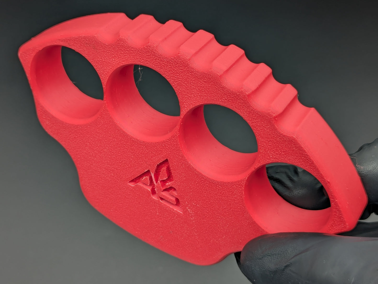 RED NPE 3/4" A.R.S. FAT BOY 3D PRINTED KNUCKLE DUSTER