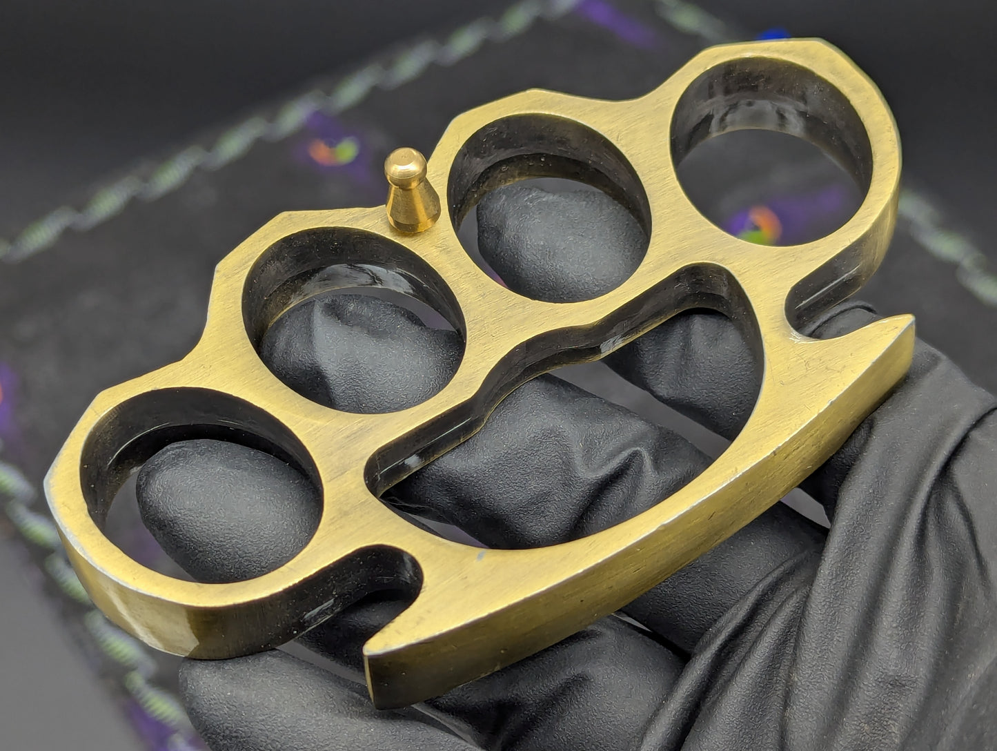 Antique Bronze Classic Square Top Brass Knuckles