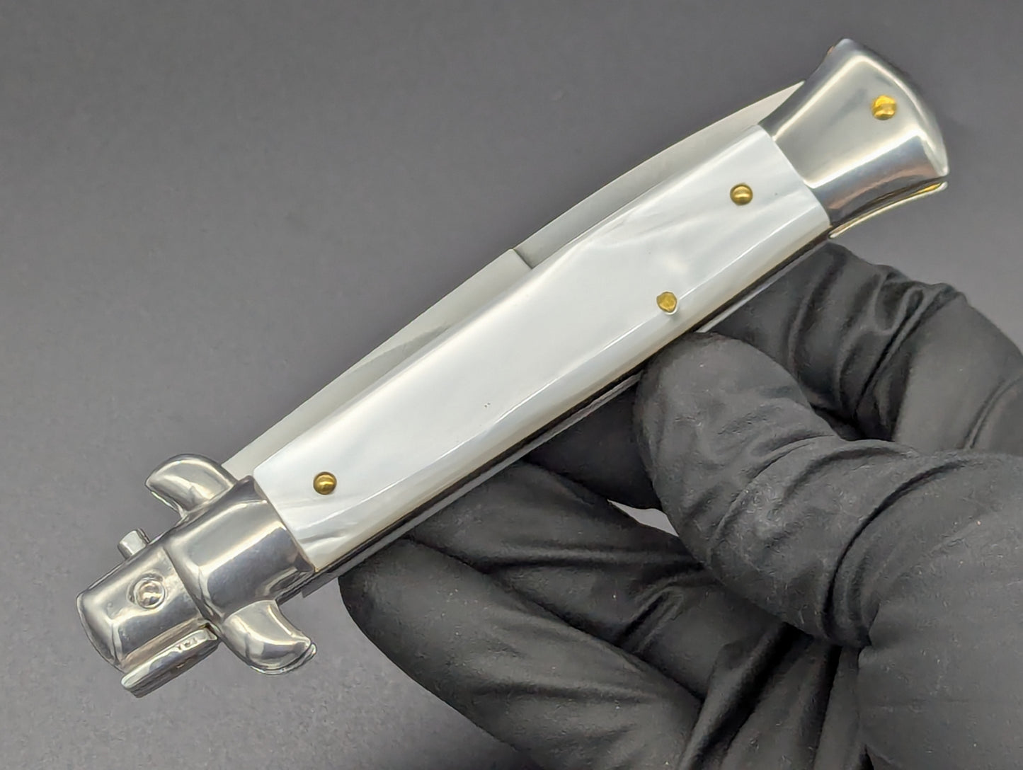 9" Frank Beltrame Faux Pearl Scale Italian Stiletto Bayonet