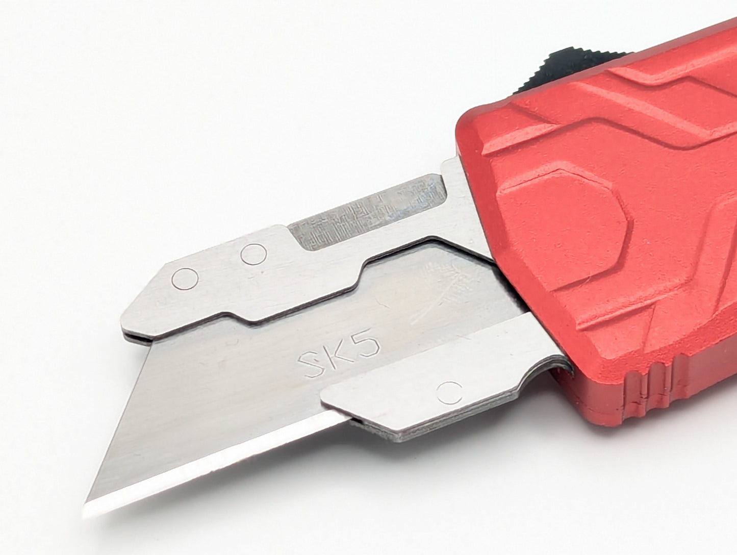 Red Molded Aluminum D/A Box Cutter OTF Knife