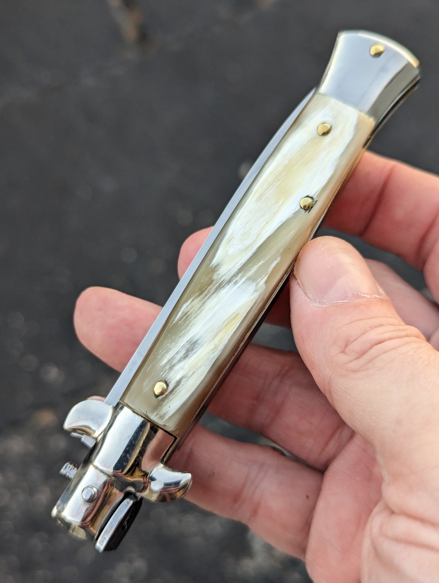 9" Renzo Beltrame Honey Horn Flat Grind Italian Stiletto #4