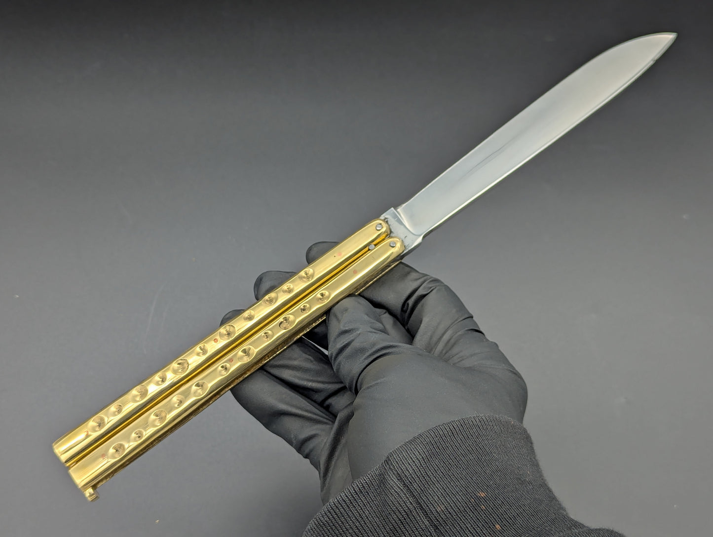 29cm BRASS TRADITIONAL HANDMADE BALISONG RAZOR