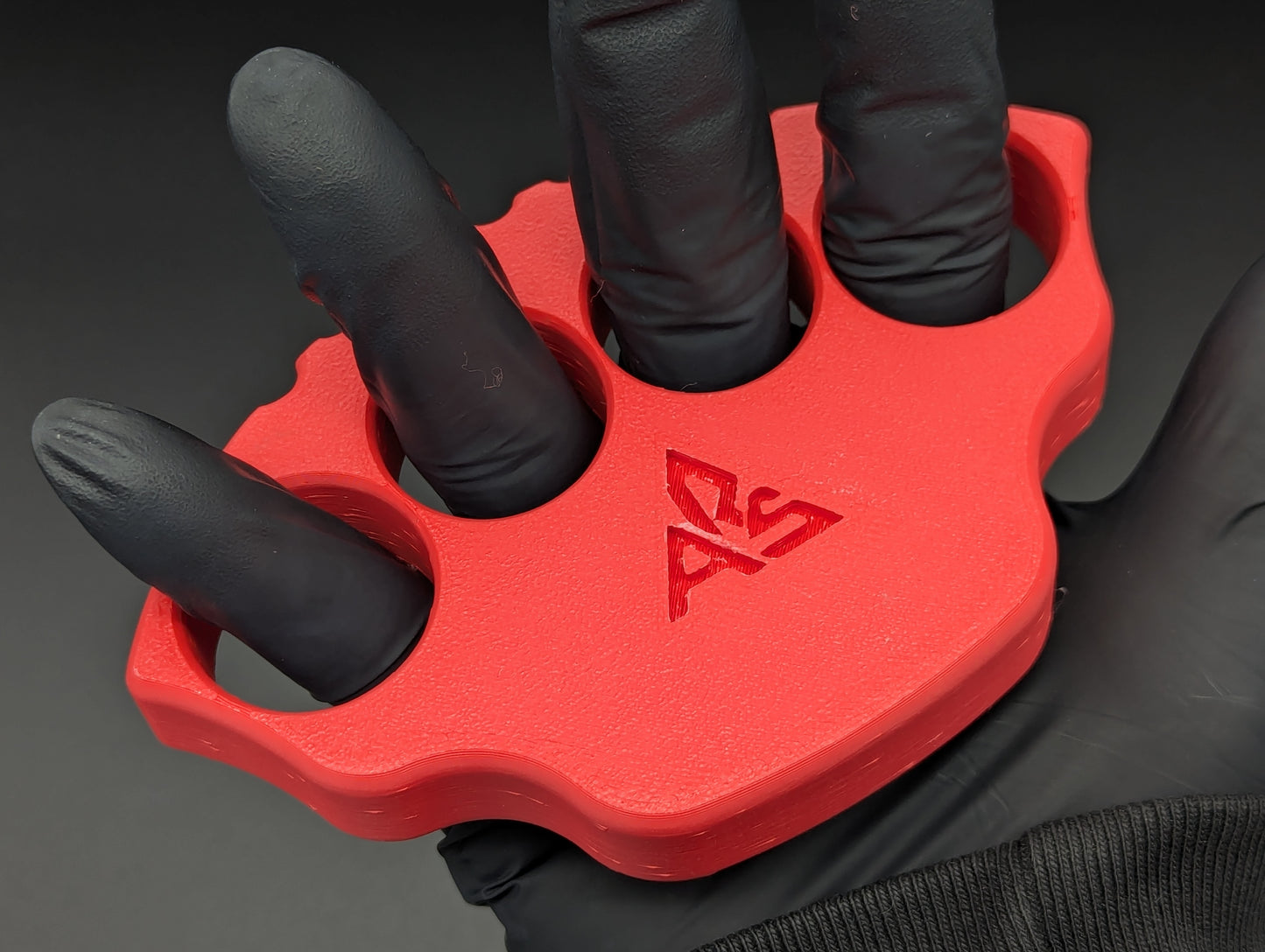 RED NPE 3/4" A.R.S. FAT BOY 3D PRINTED KNUCKLE DUSTER
