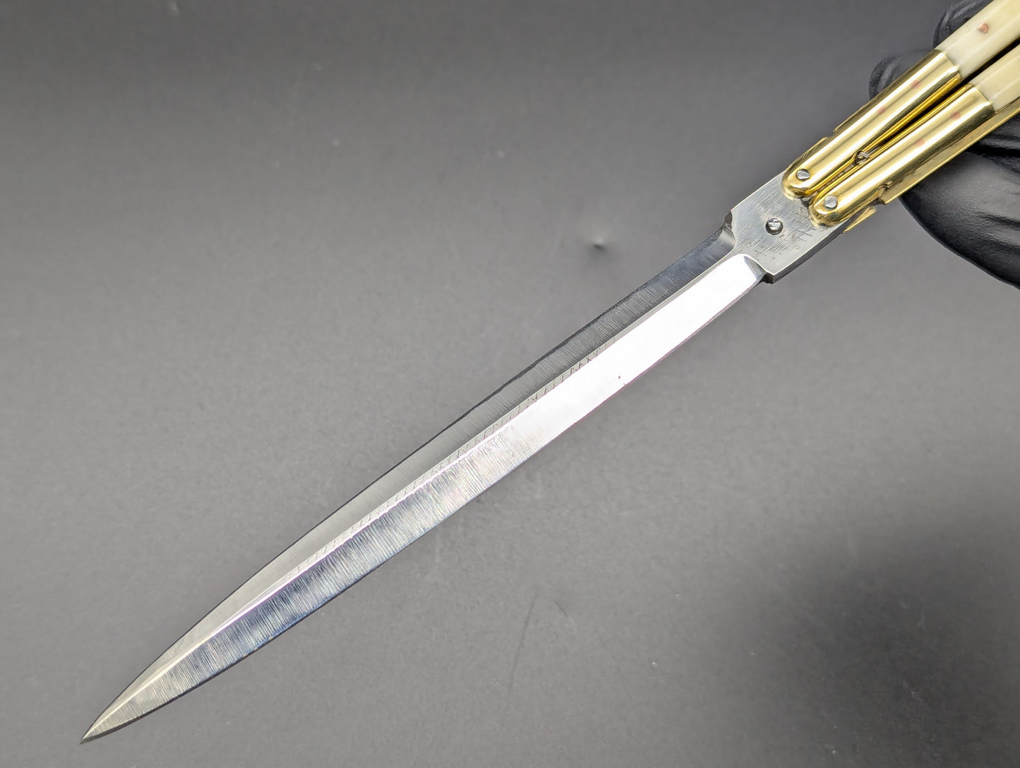 11" ULTRA SLIMLINE BONE SCALE FHM BALISONG CP