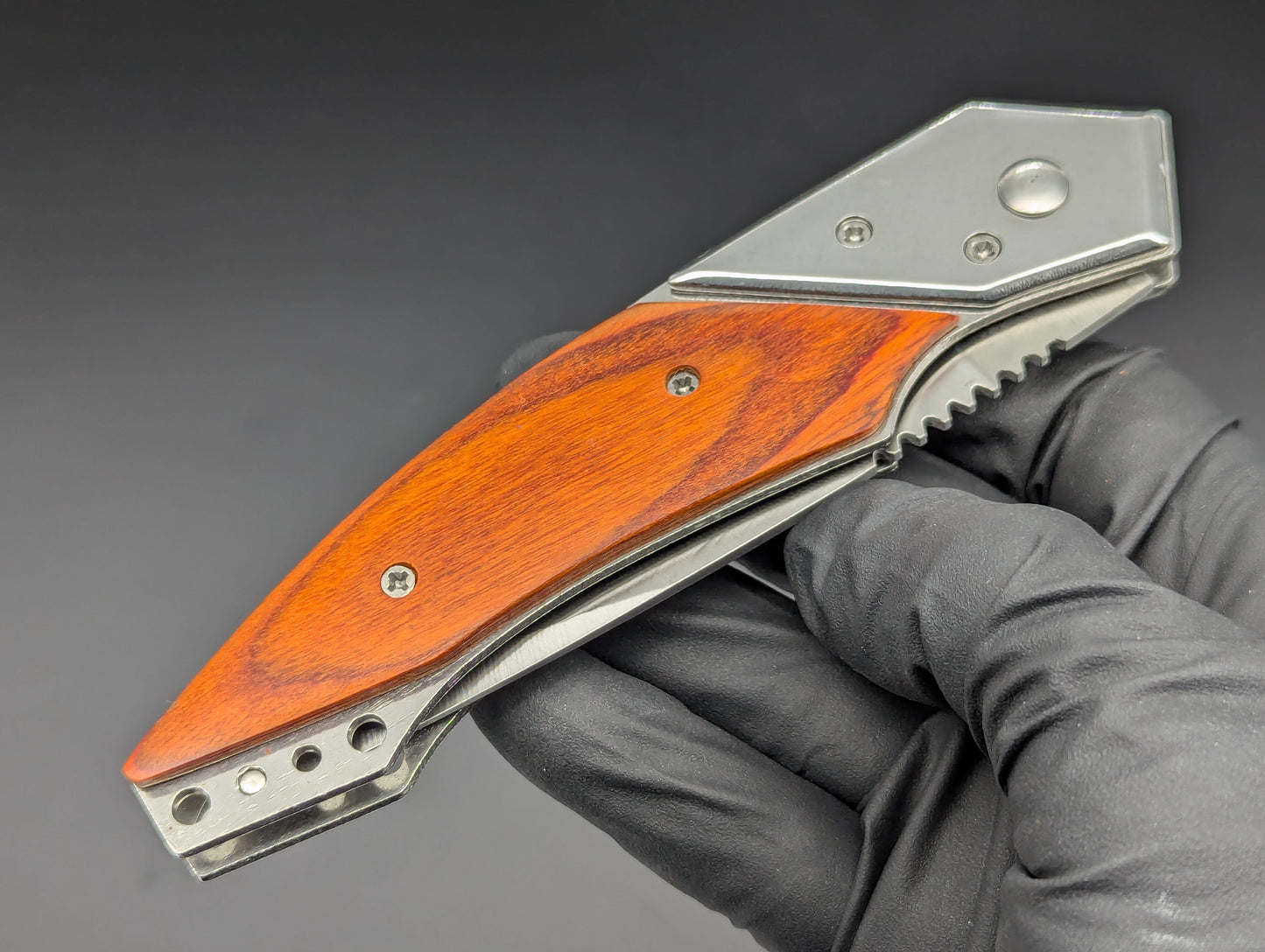 9.25"XL ROSEWOOD HAWK AUTOMATIC OPENING KNIFE