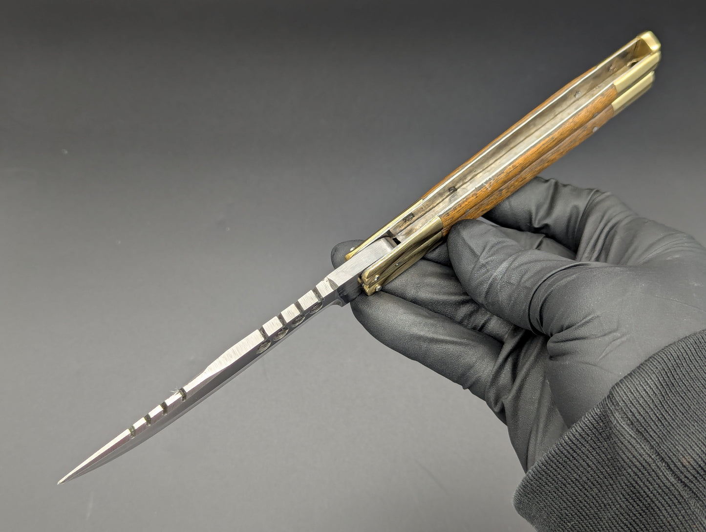 9" FHM Slim Narrawood Balisong Rambo Blade