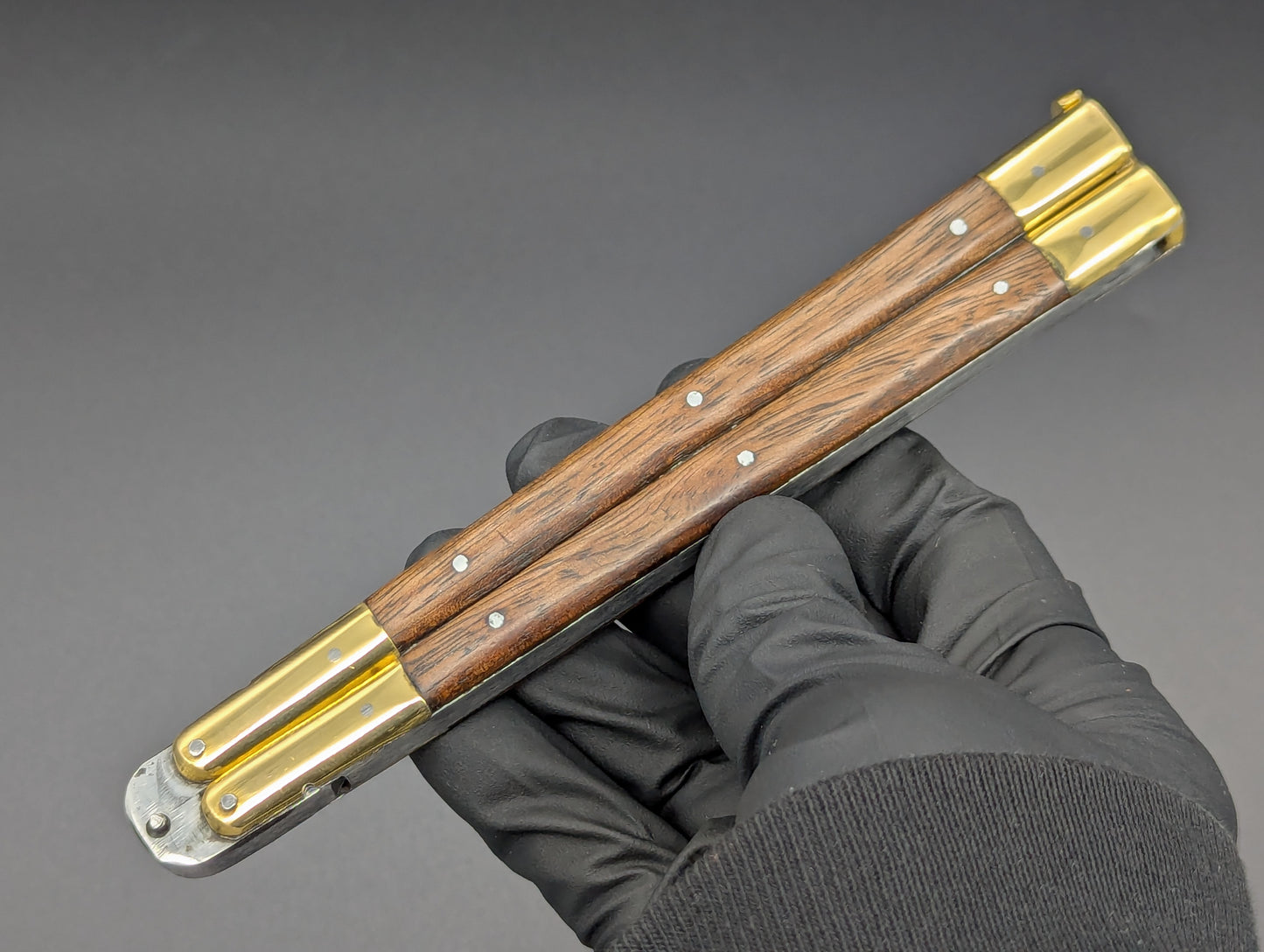 11" FHM Philippines Handmade Slim Narra Wood Balisong Rambo Clip Point