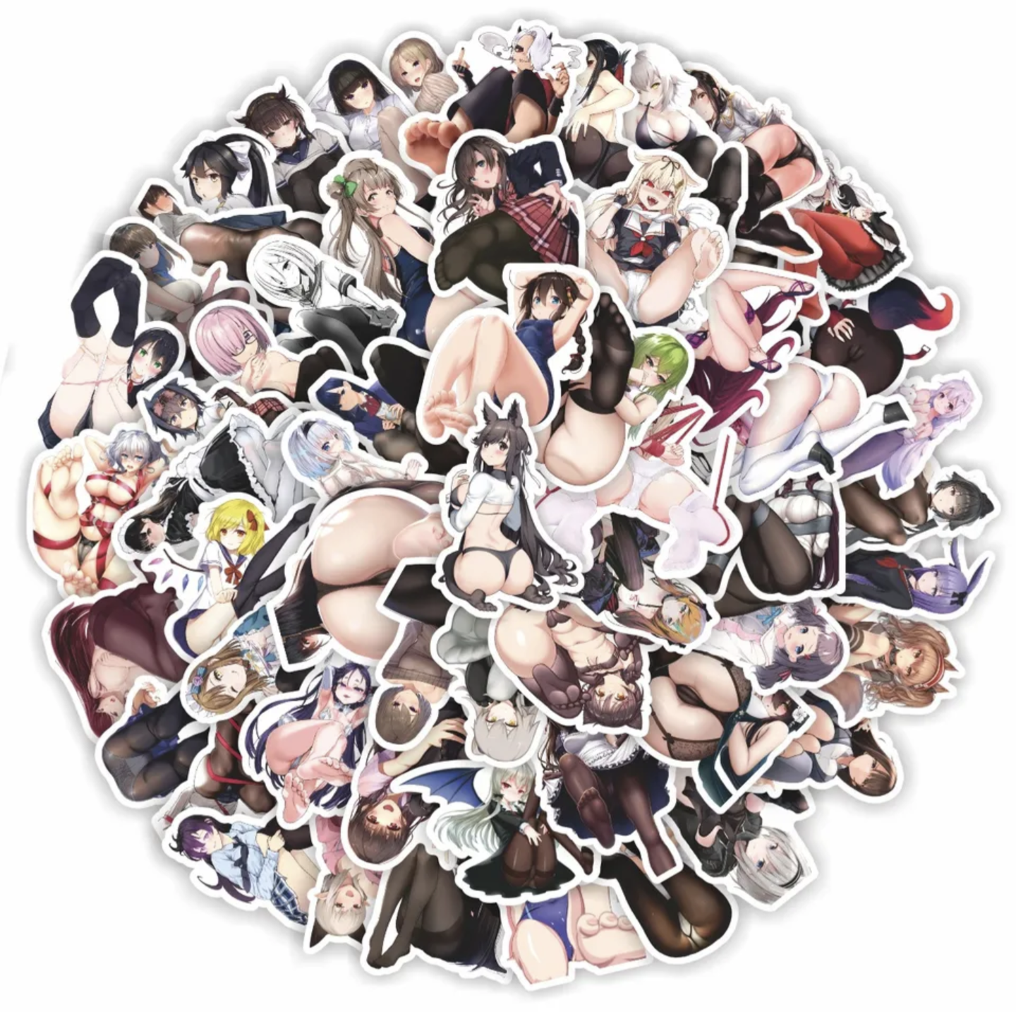 100 PACK HENTAI/ WAIFU VINYL STICKER PACK STYLE 1