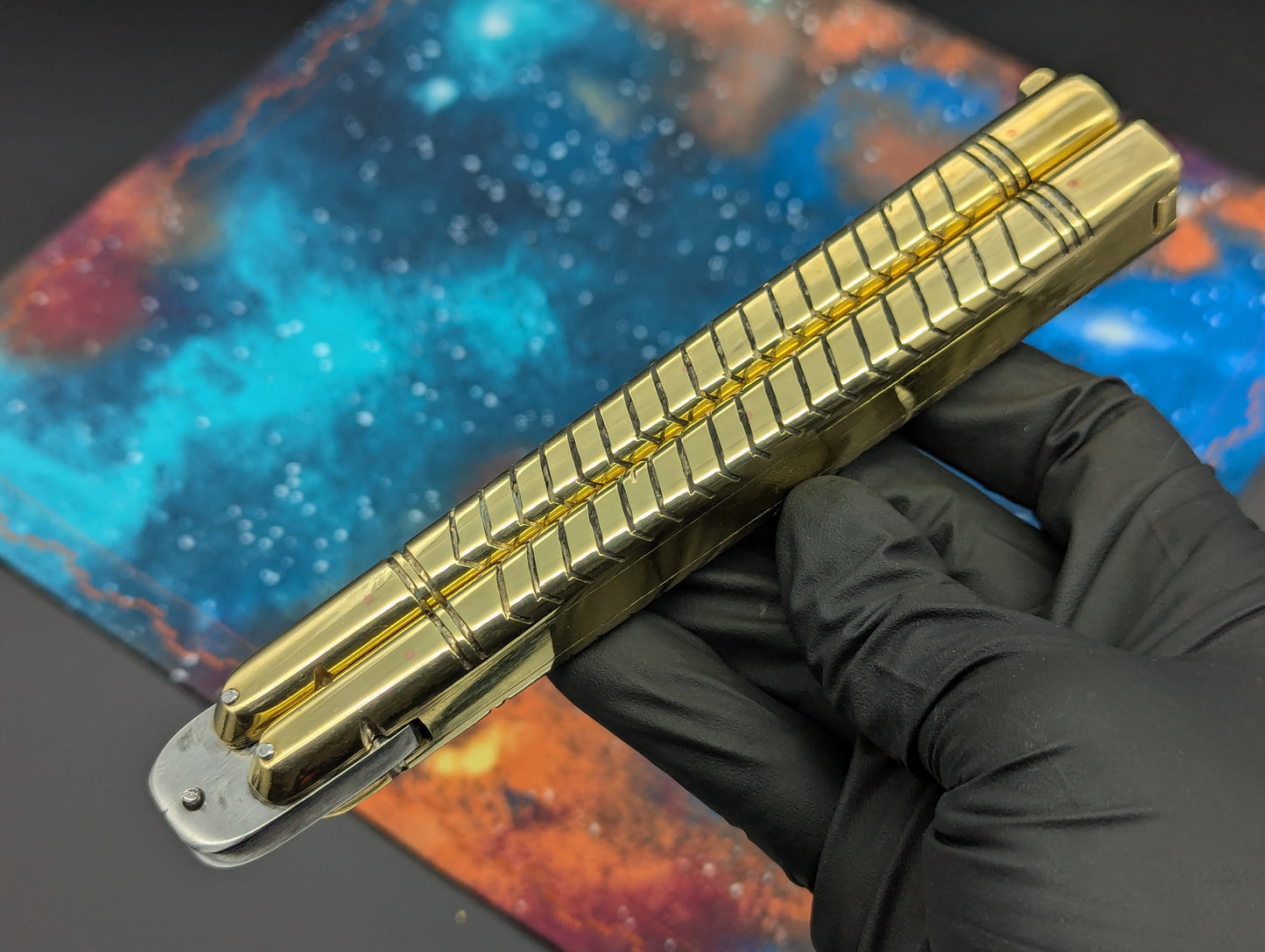 11" Classic Rambo Blade Ultra Heavy Brass FHM Balisong