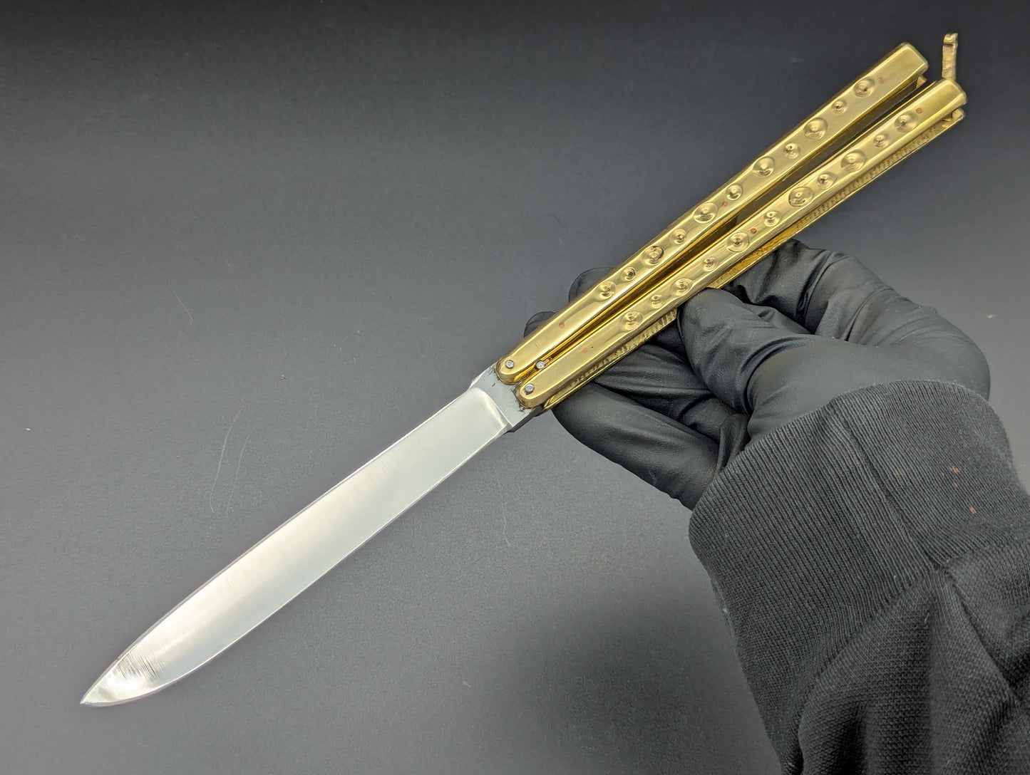 29cm BRASS TRADITIONAL HANDMADE BALISONG RAZOR