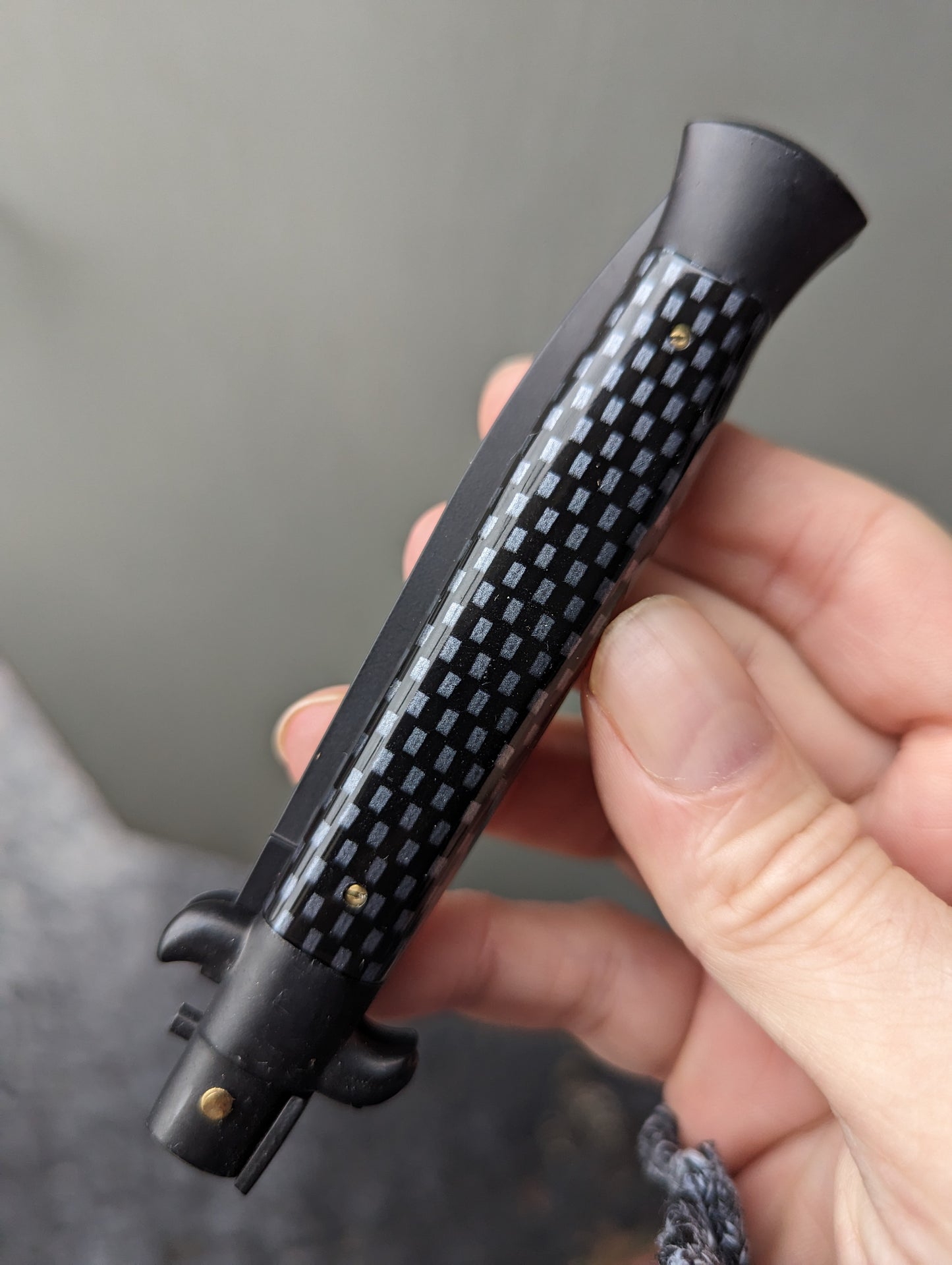 9" Frank Beltrame Tactical Faux Carbon Fiber Italian Stiletto Dag