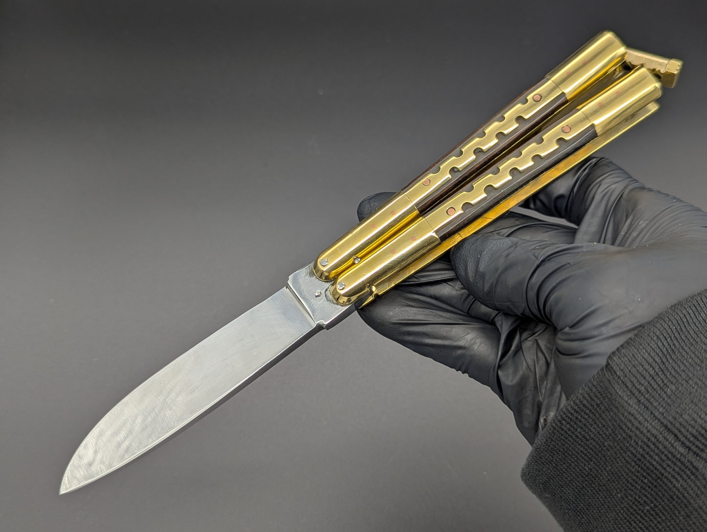 9" HEAVYWEIGHT BRASS FHM KALAPKUP BALISONG DROP