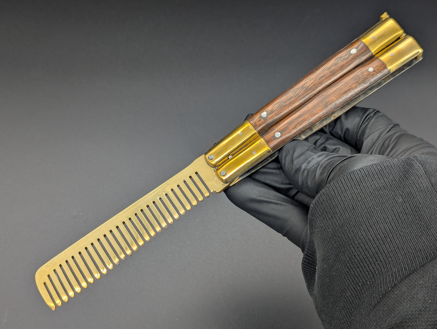 Philippines Handmade Wood & Brass Balisong Comb