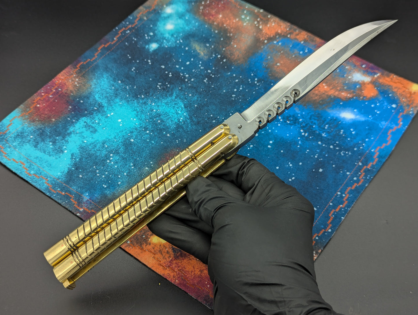 11" Classic Rambo Blade Ultra Heavy Brass FHM Balisong