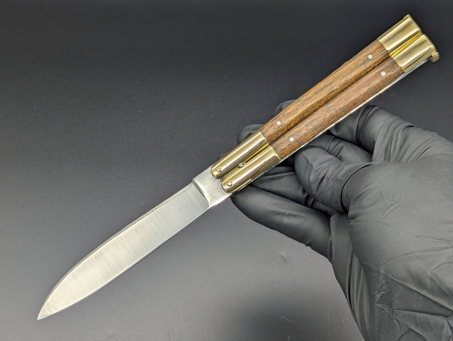 9" FHM Slim Narrawood Balisong Drop Point