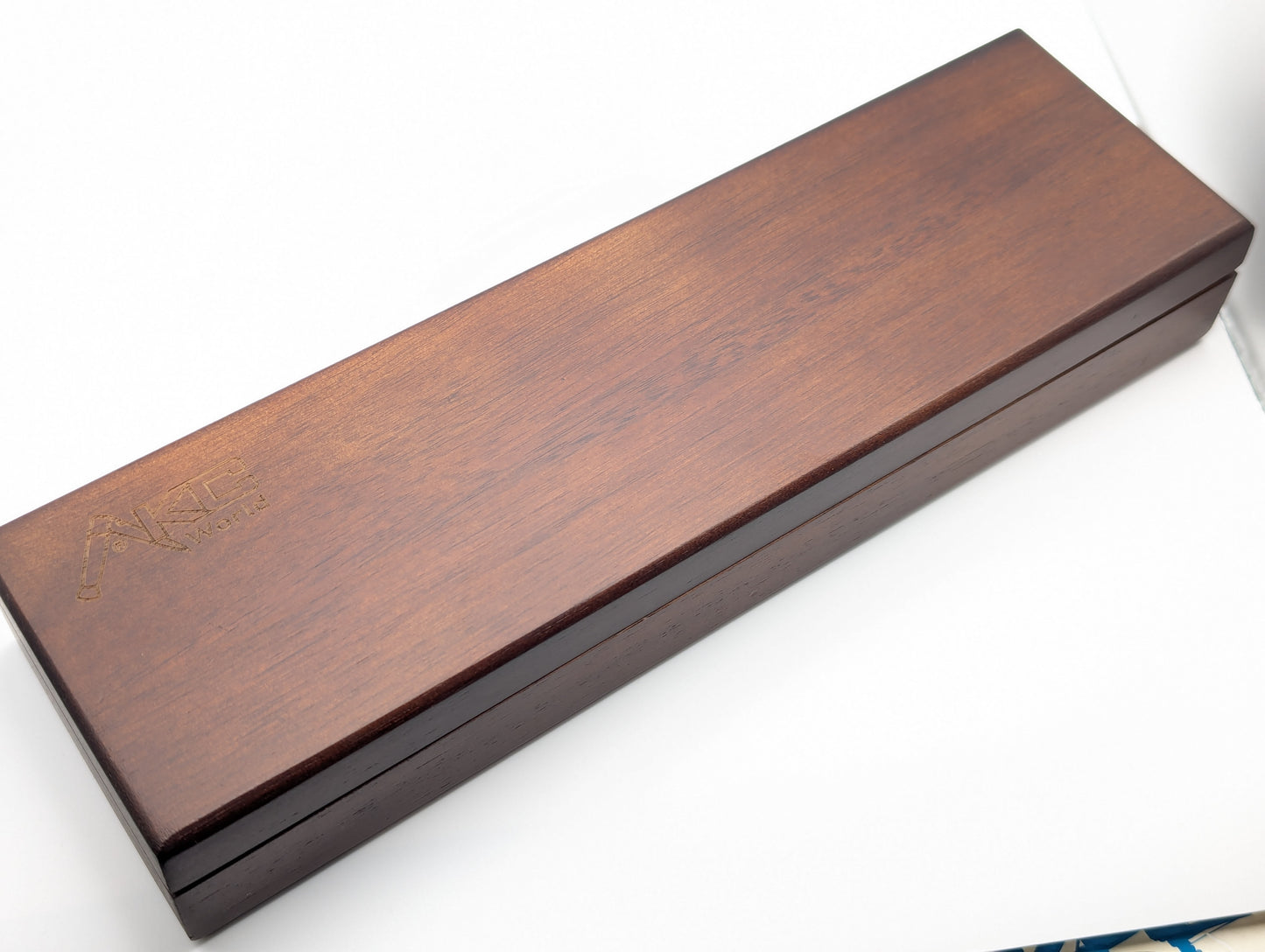 AKC ITALY 9" RED PAKKAWOOD DAMASCUS SWINGUARD