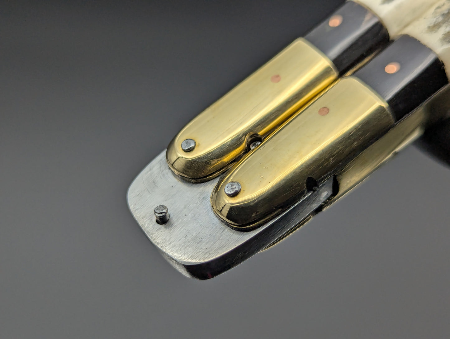 23cm TRIPLE HORN KRIS BLADE PHILIPPINES HANDMADE BALISONG BRASS