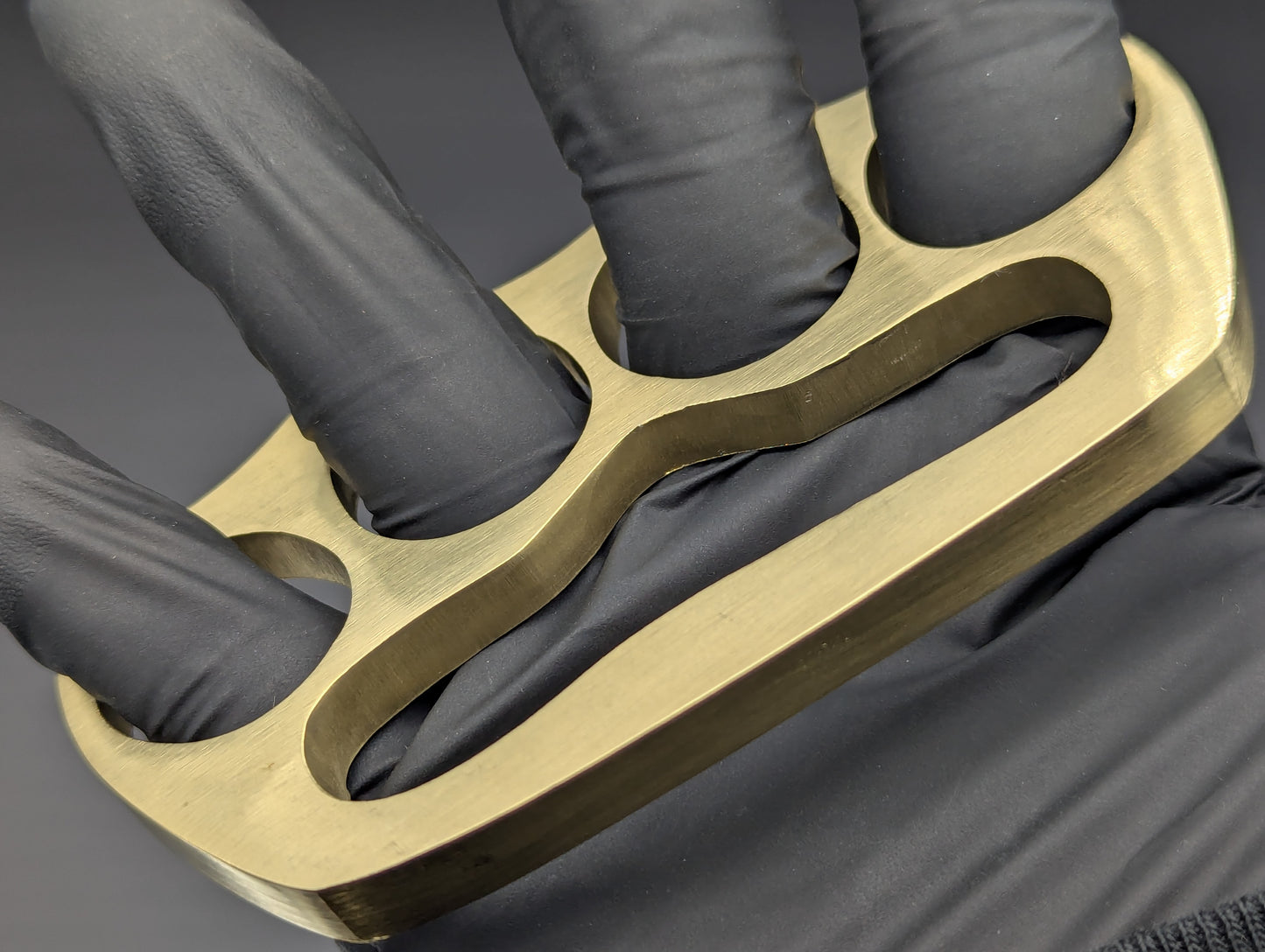 SHUT YOUR MOUTH SOLID BRASS KNUCKLE DUSTER