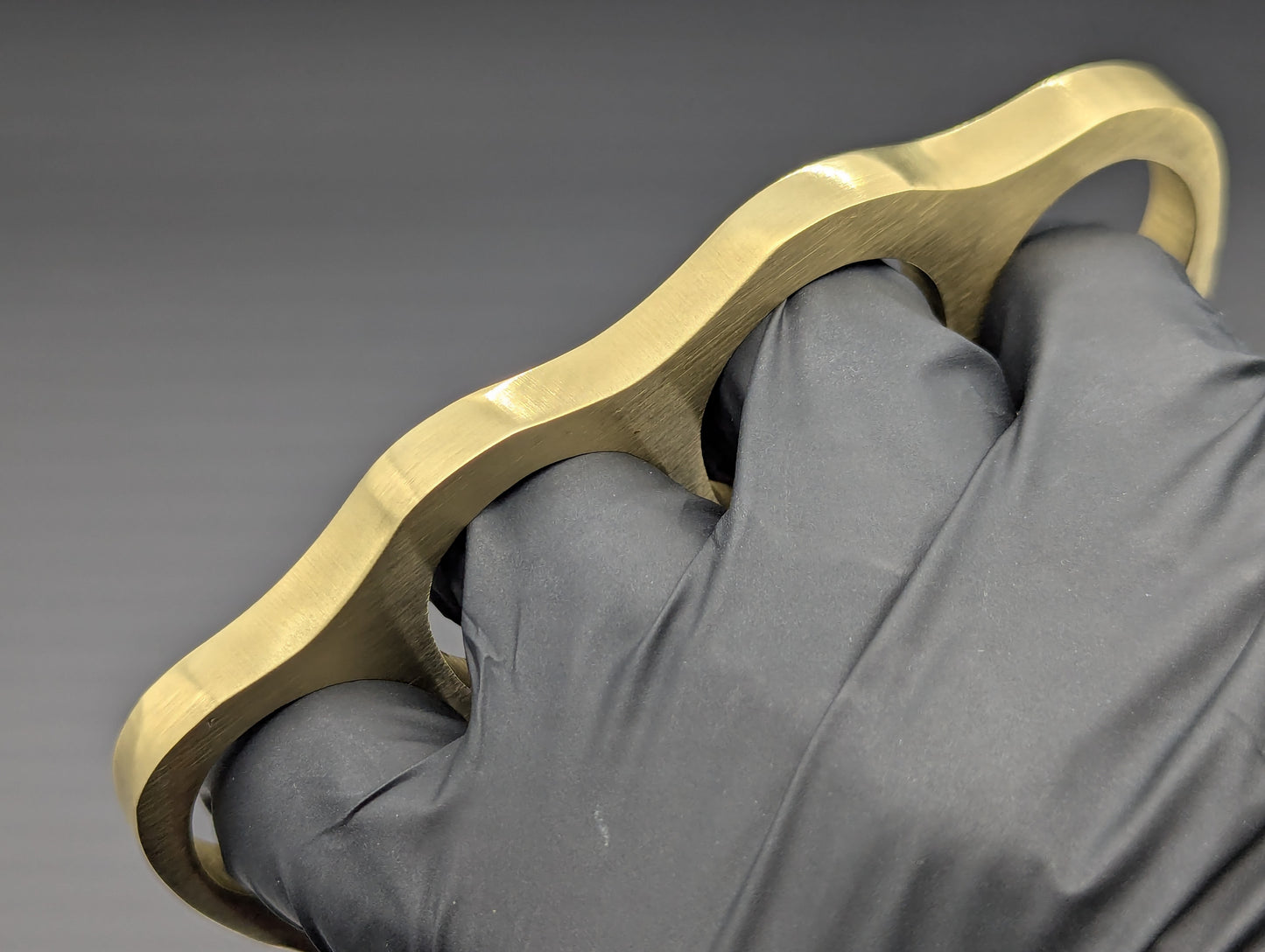 SHUT YOUR MOUTH SOLID BRASS KNUCKLE DUSTER