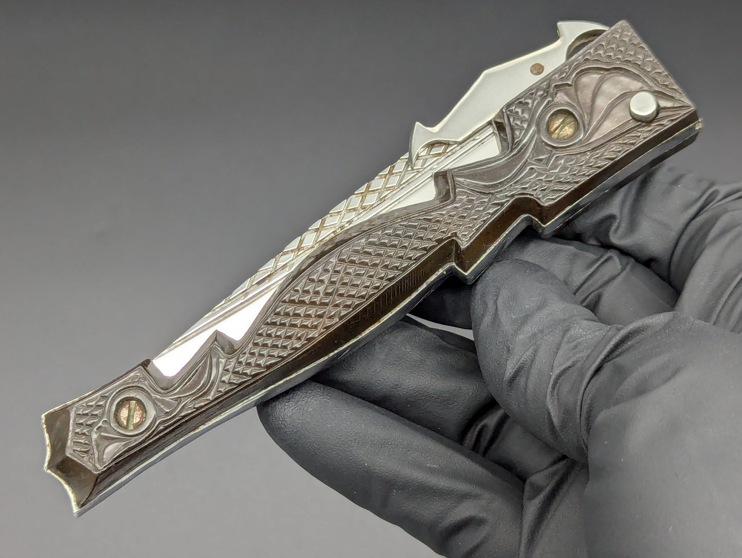 Vintage Soviet Era GOTHIC DAGGER Russian Prison Switchblade Knife