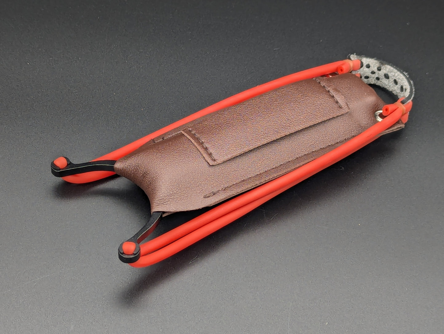 Spring Assisted Tanto Knife w/ Dual Band Slingshot