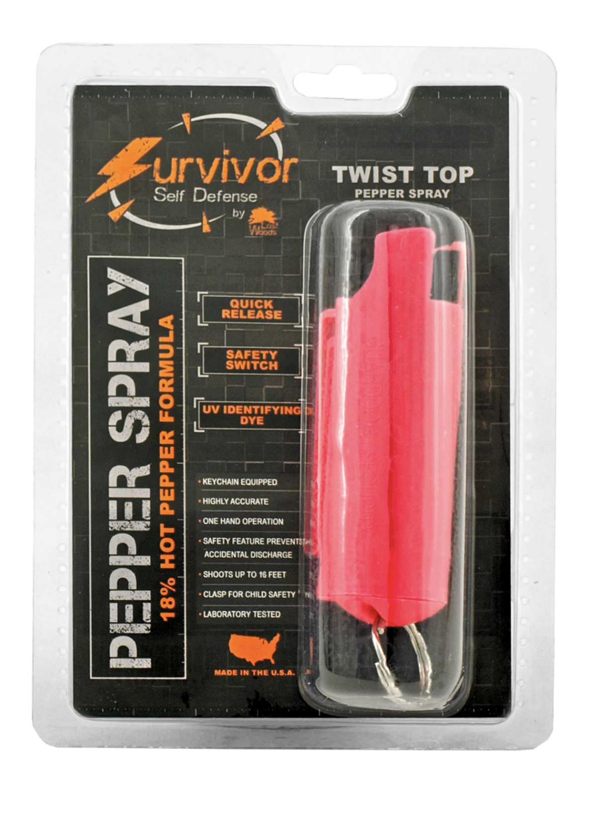 1/2 oz PINK 18% OC HARDSHELL PEPPER SPRAY