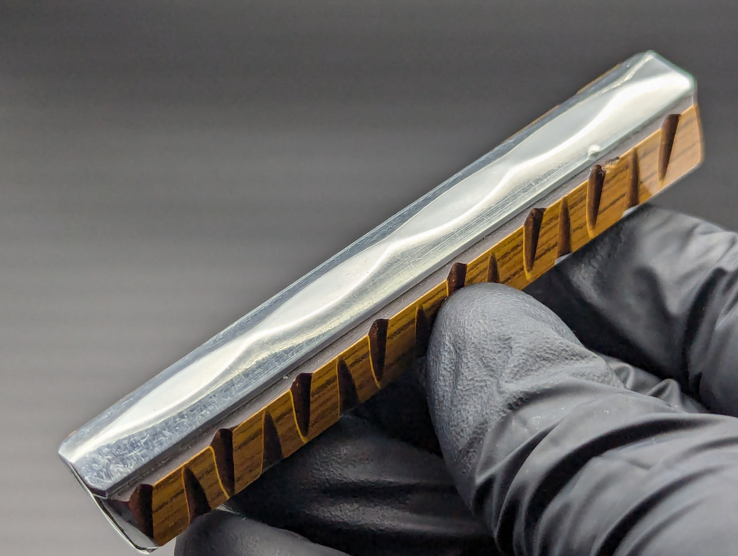 Vintage Hidden Release Russian Prison Knife Wood/ Stainless