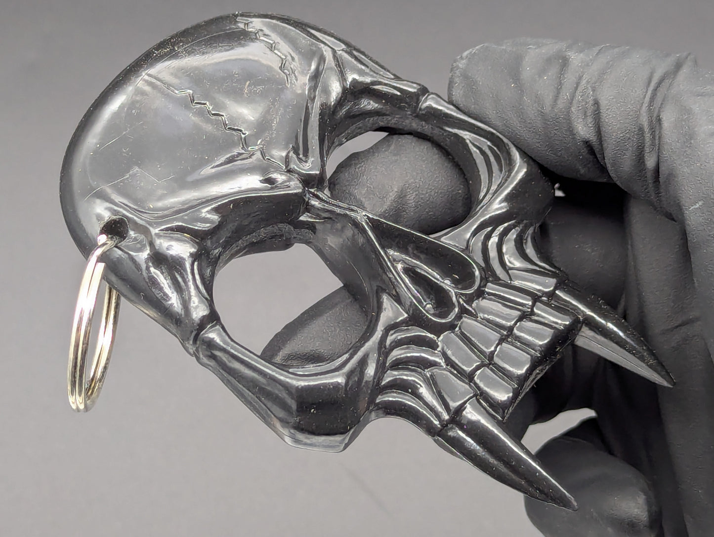 BLACK ABS SKULL SELF DEFENSE KEYRING