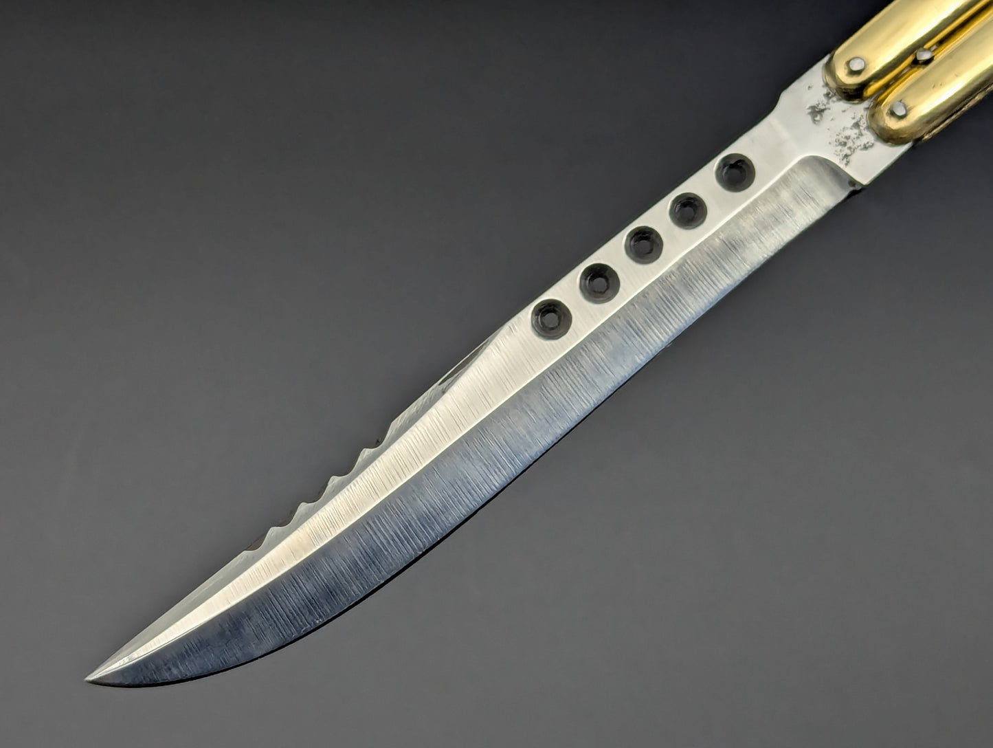 29 CM OL RAMBO TRADITIONAL FHM BRASS BALISONG
