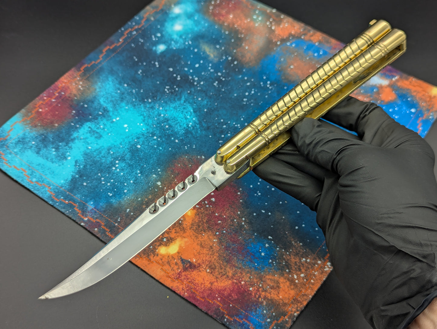 11" Classic Rambo Blade Ultra Heavy Brass FHM Balisong