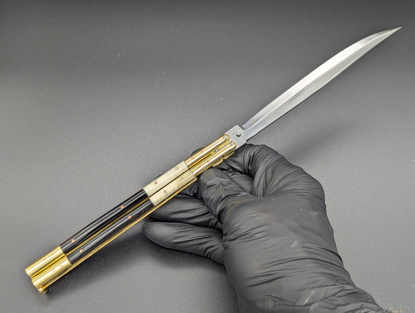 11" ULTRA SLIMLINE 2-TONE BONE & HORN FHM BALISONG CP