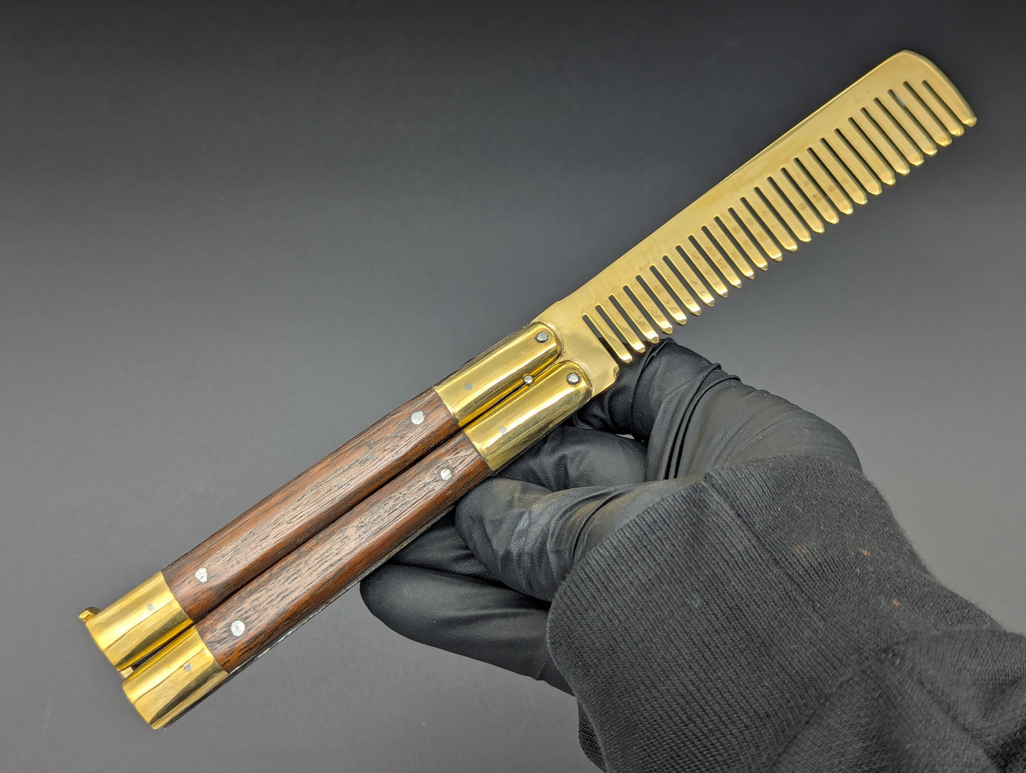 Philippines Handmade Wood & Brass Balisong Comb