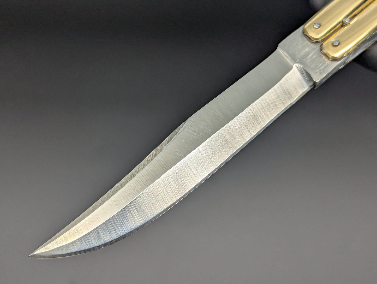 9" FHM Slim Narrawood Balisong Clip Point