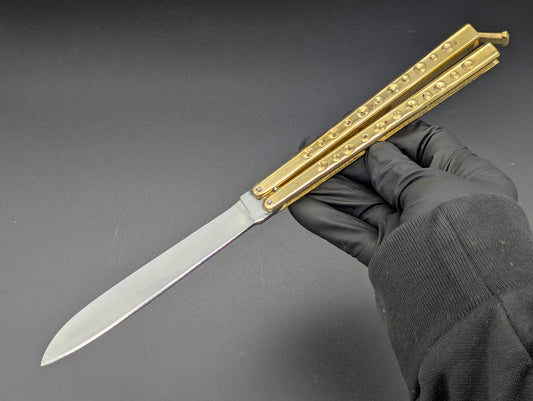29cm BRASS TRADITIONAL HANDMADE BALISONG RAZOR