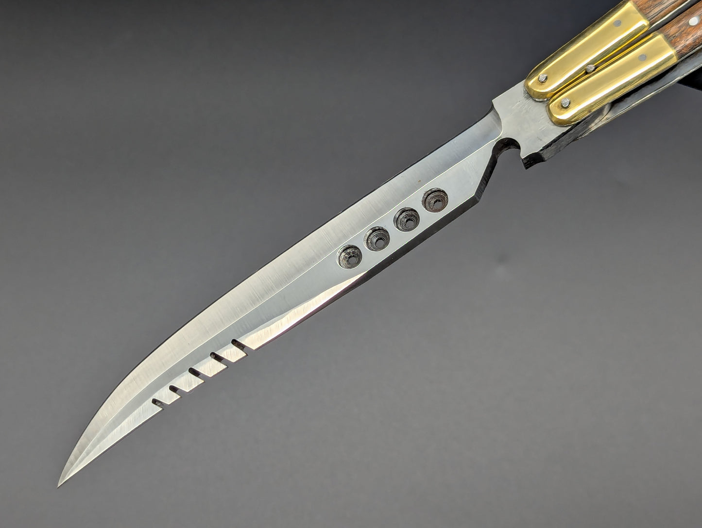 11" FHM Philippines Handmade Slim Narra Wood Balisong Rambo Bottle Opener