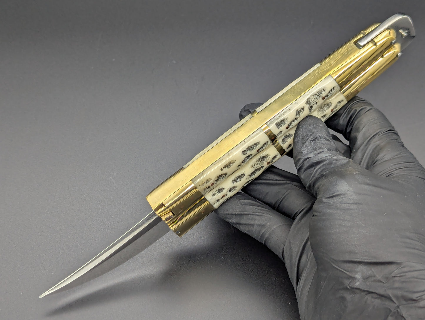 14.25" BUSISI XL BLADE FHM BALISONG RAMBO BONE