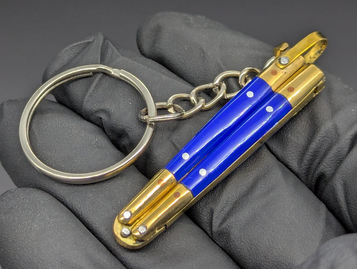 Mini FHM Philippines Handmade Balisong Keyring Blue