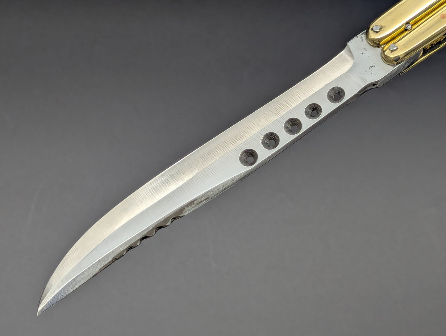 29 CM OL RAMBO TRADITIONAL FHM BRASS BALISONG