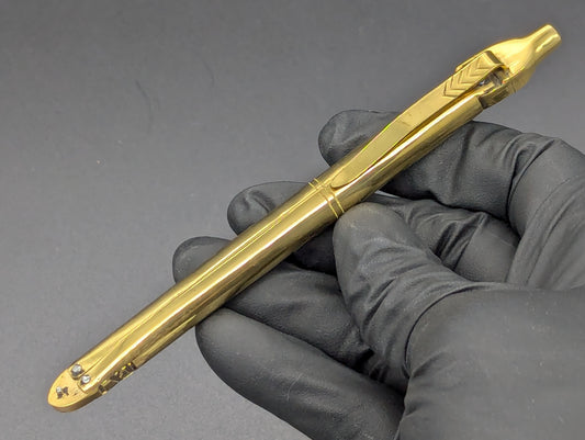 "FHM" PHILIPPINES HANDMADE BRASS BALISONG PEN