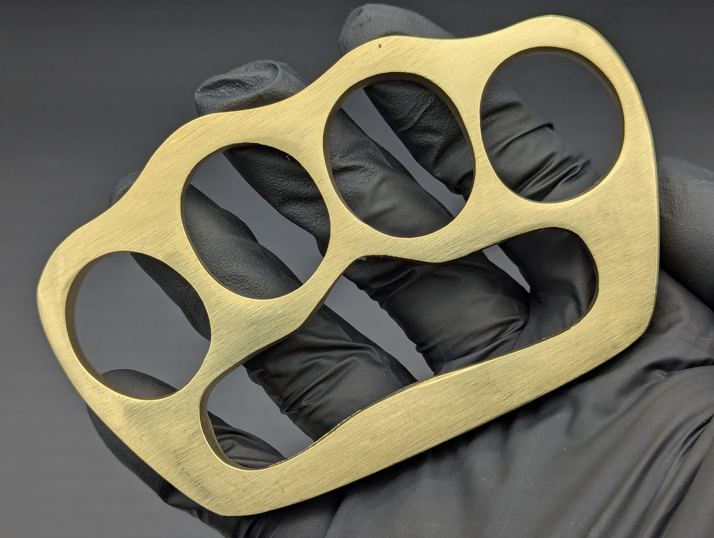 SHUT YOUR MOUTH SOLID BRASS KNUCKLE DUSTER