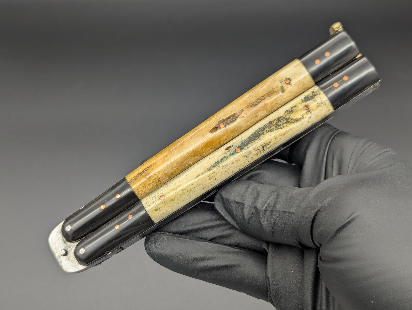 11" AGED BONE CARABOA HORN CLIP POINT BLADE TAAL BATANGAS PHILIPPINES