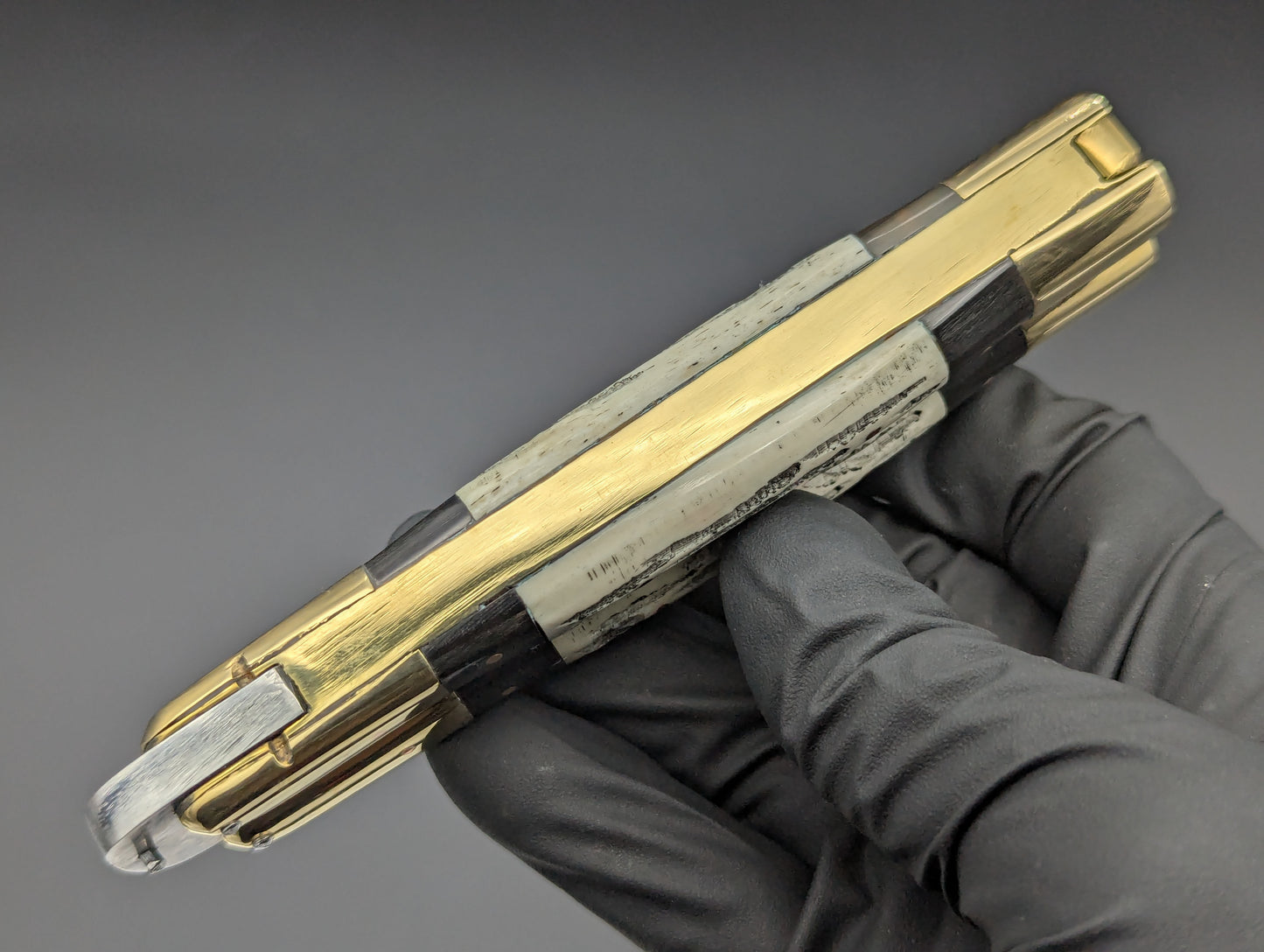 23cm TRIPLE HORN KRIS BLADE PHILIPPINES HANDMADE BALISONG BRASS