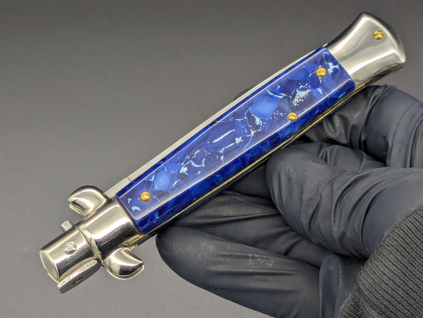 NOS 9" AB ITALY ARMANDO BELTRAME Blue Ice Italian Stiletto